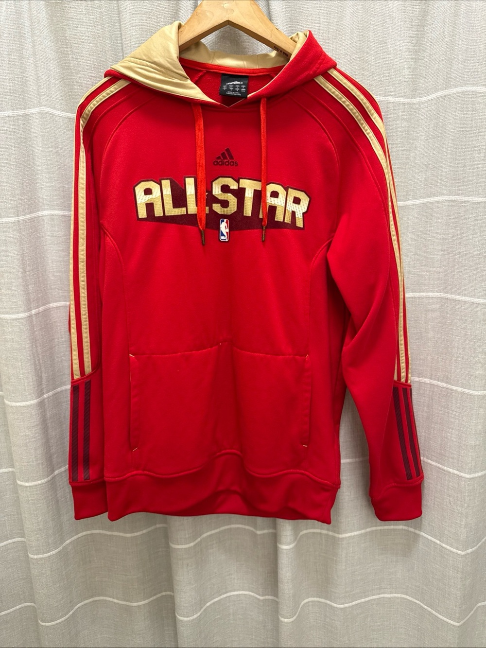 adidas Red and Gold All-Star Crewneck Hoodie